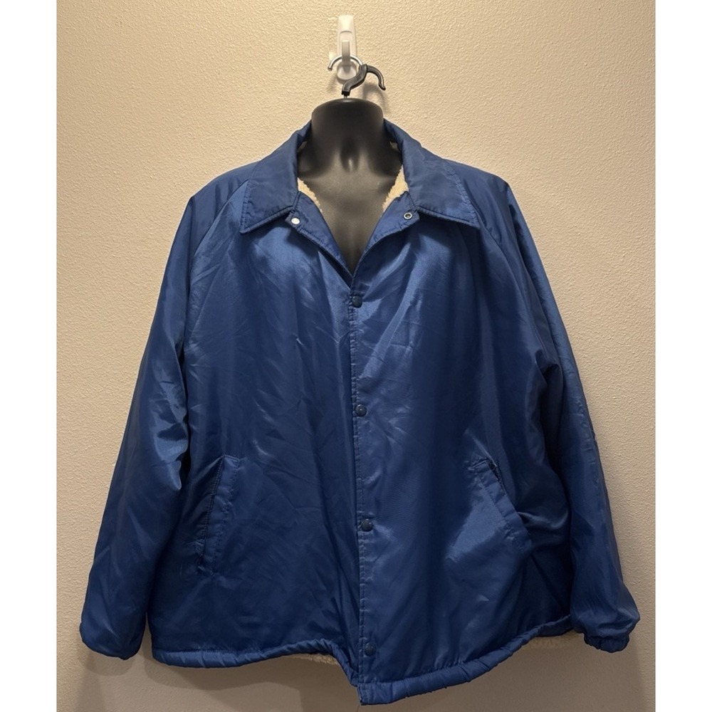 Vtg TownCraft Sherpa‎ Lined Jacket Mens Size XL Coat Button Front USA Made